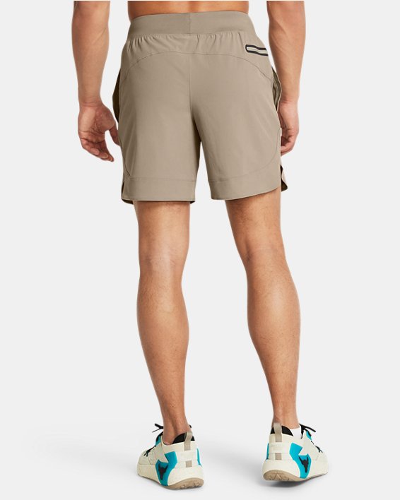 Men's Project Rock Unstoppable Shorts in Brown image number 1